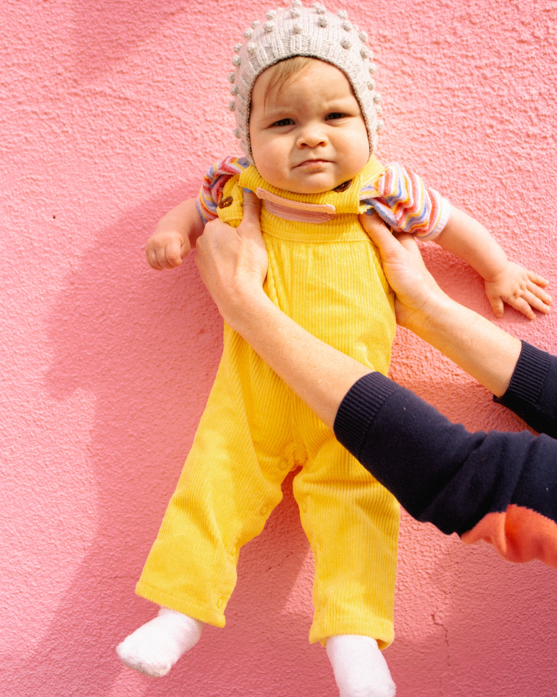 Kid's Overall (Yellow/Powder Pink)