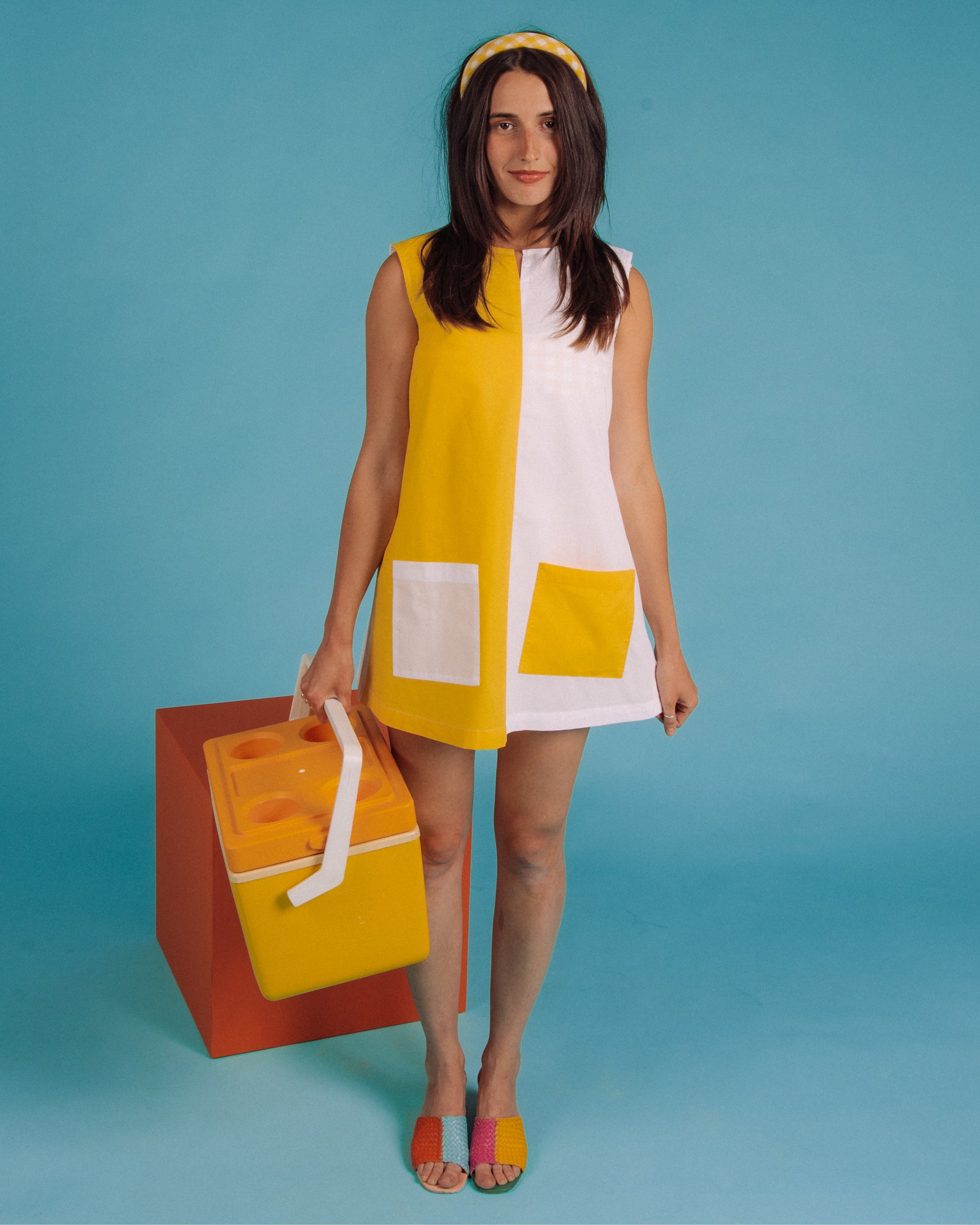 Two-Tone Smock (Yellow/White)