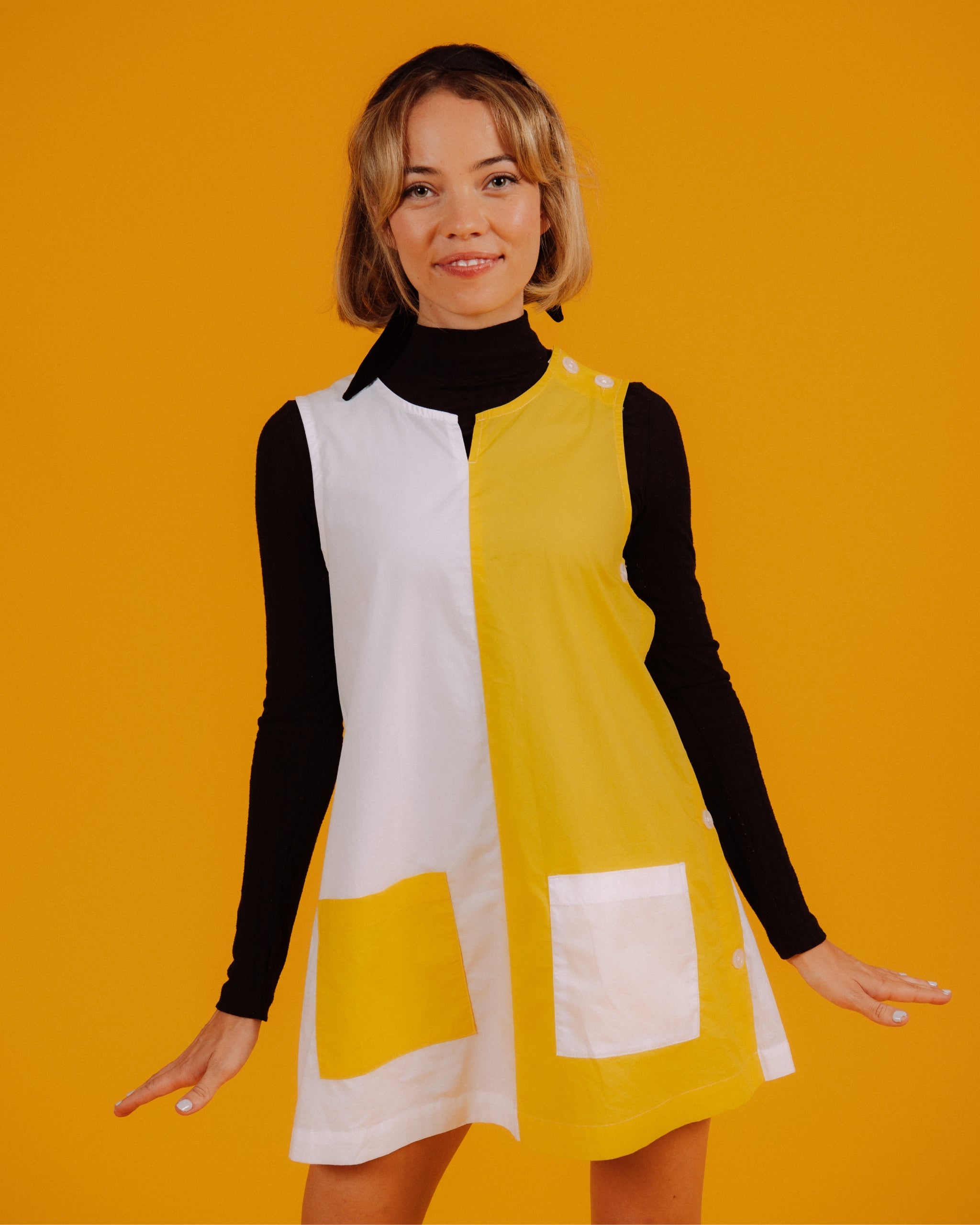 Two-Tone Smock (Yellow/White)