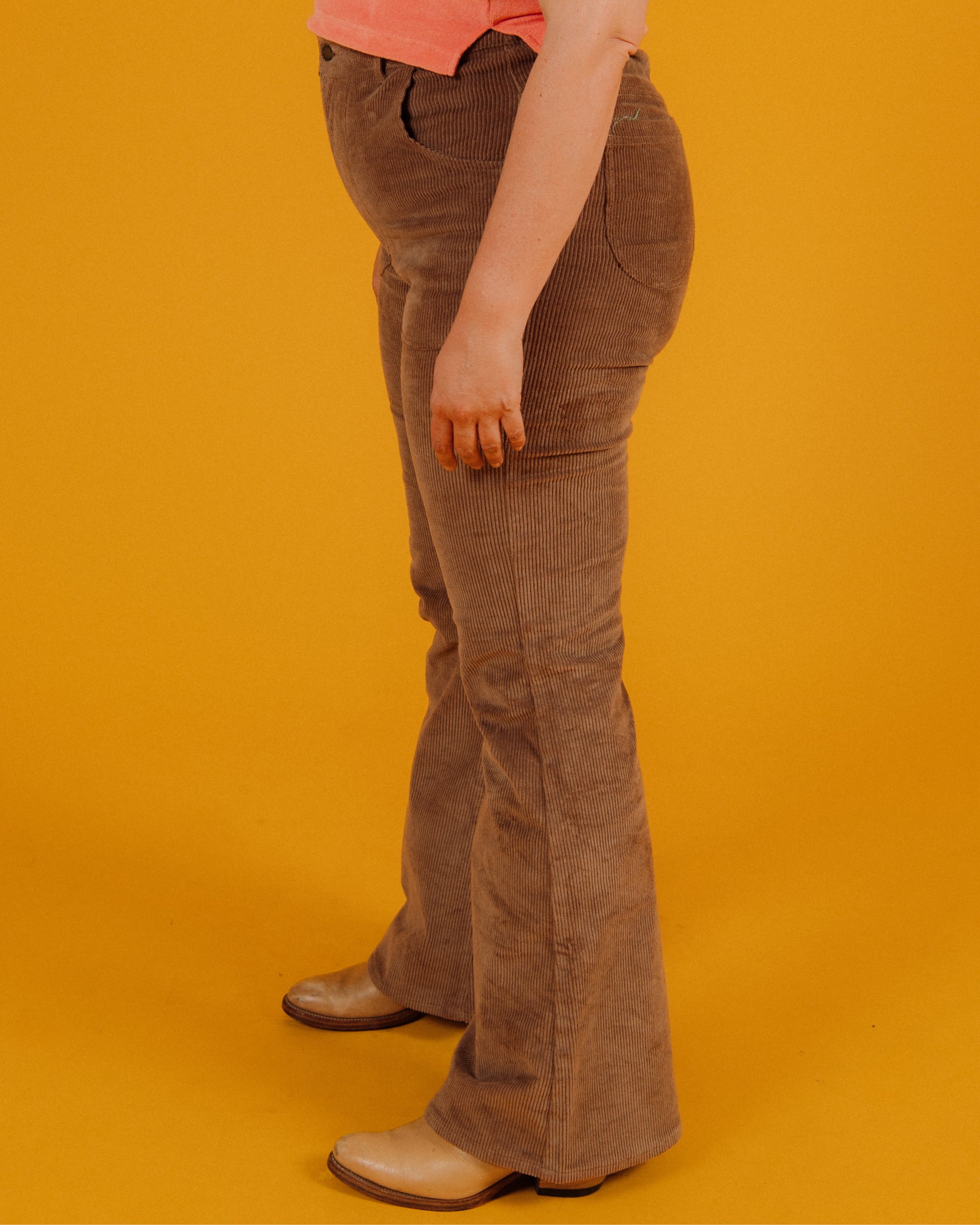 60s Corduroy Hip-Hugger Bell-Bottom Pants
