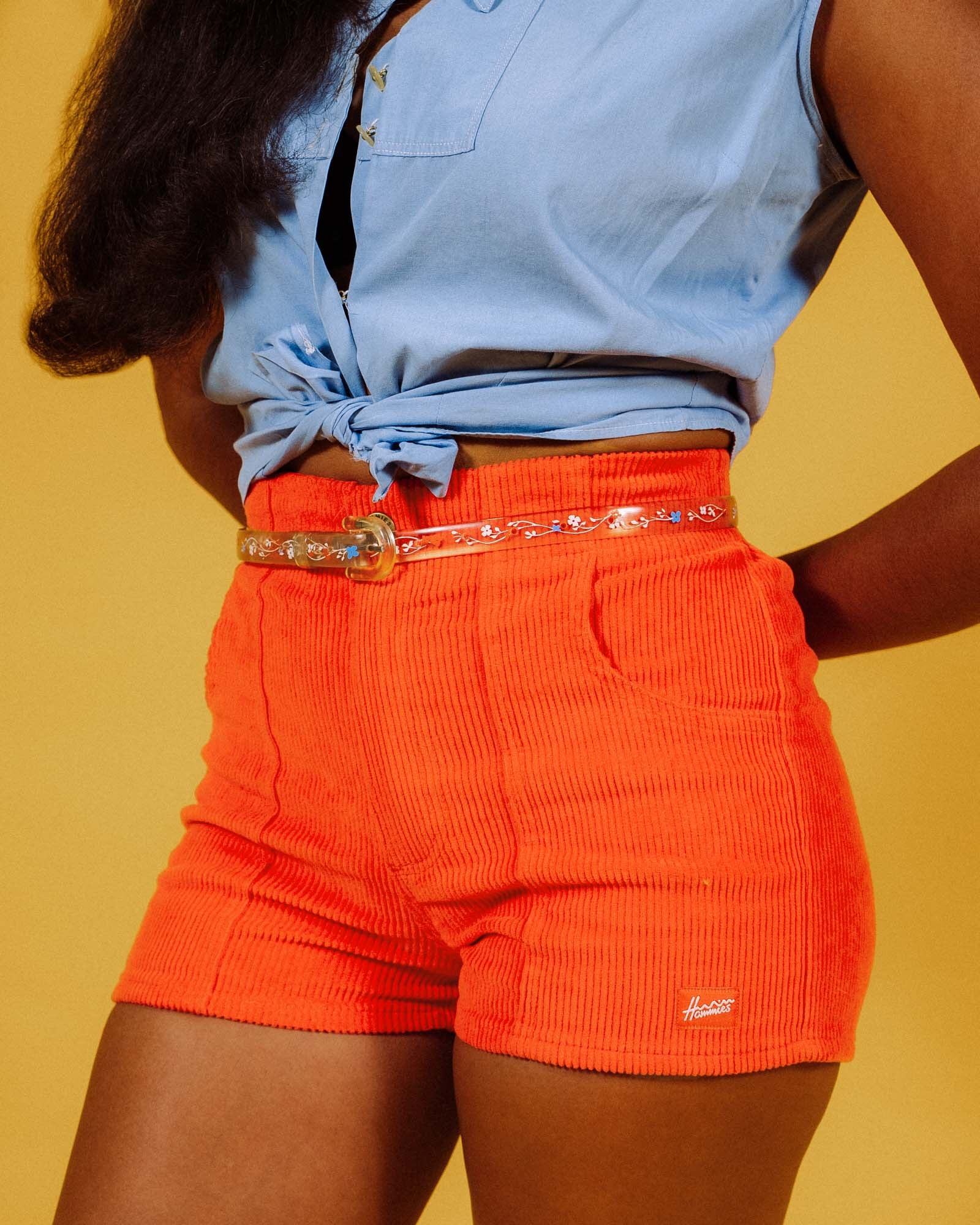 Womens orange shorts sale