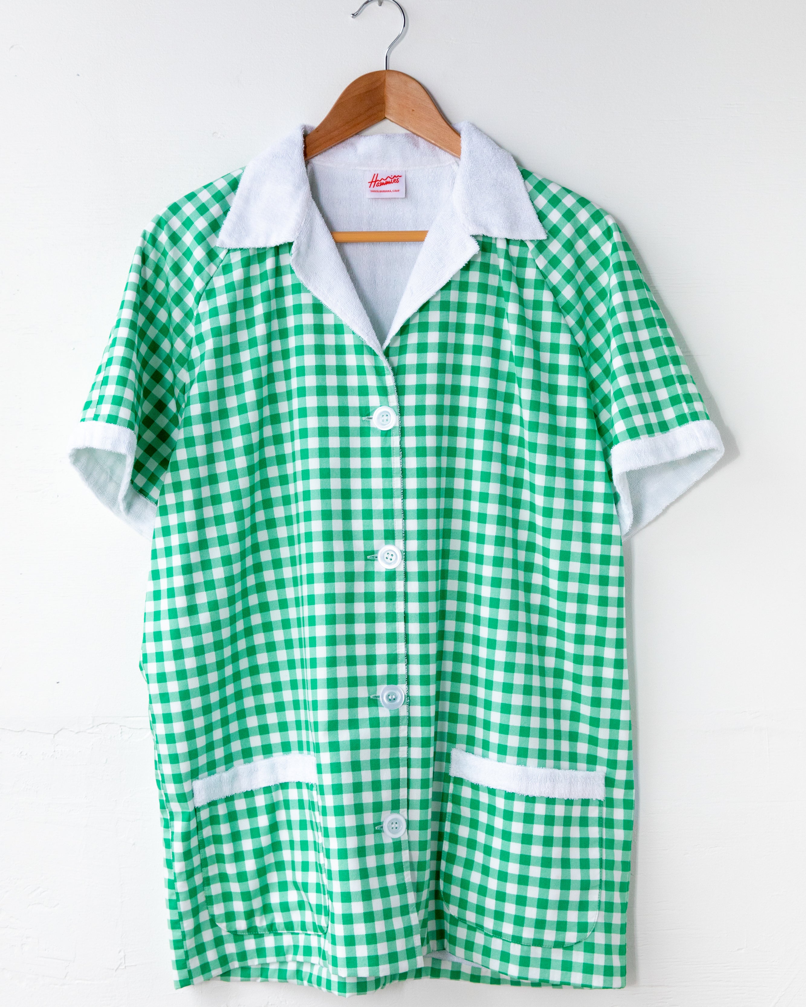 Gingham Cabana Shirt (Green)