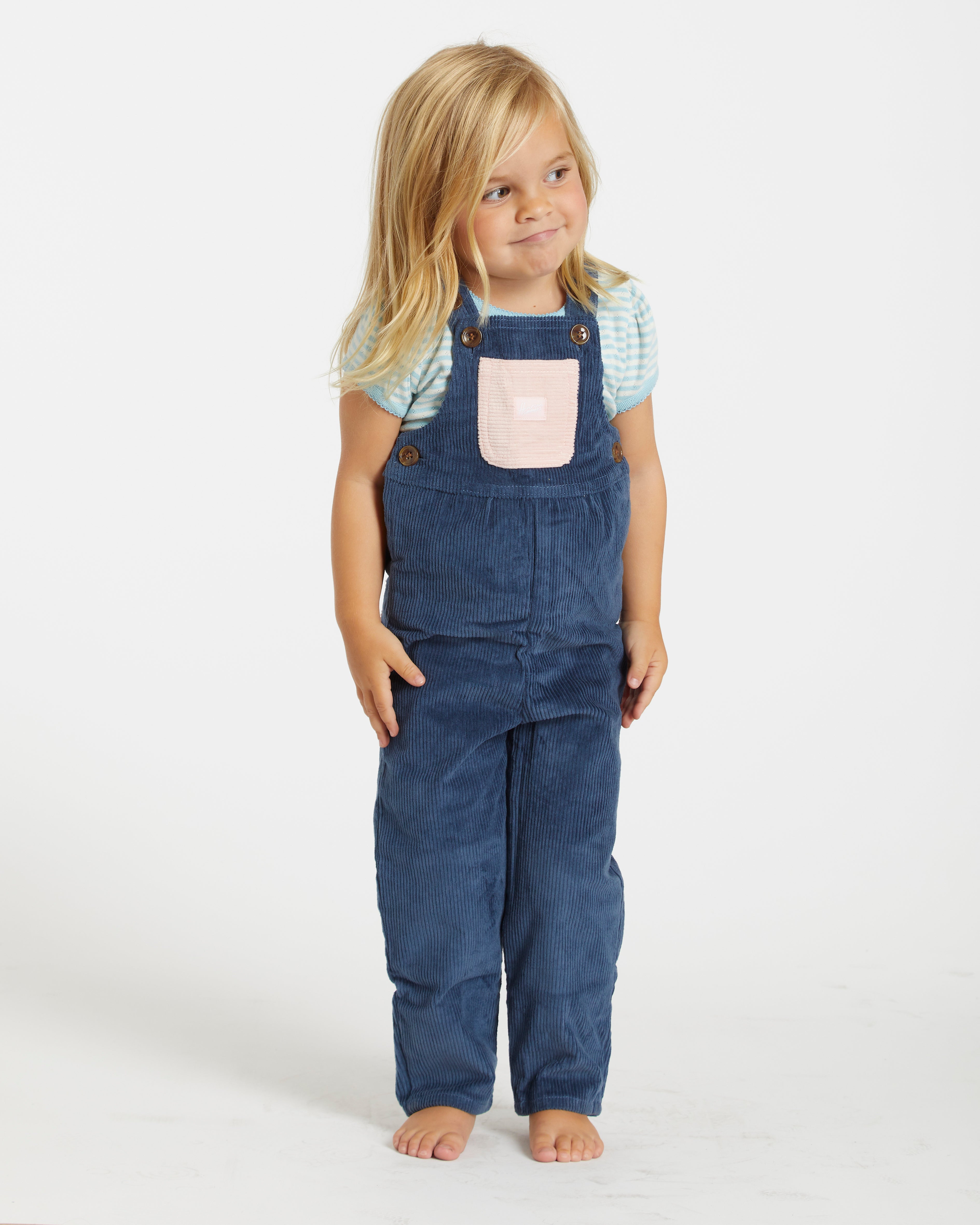 Kid's Overall (Navy/Powder Pink)