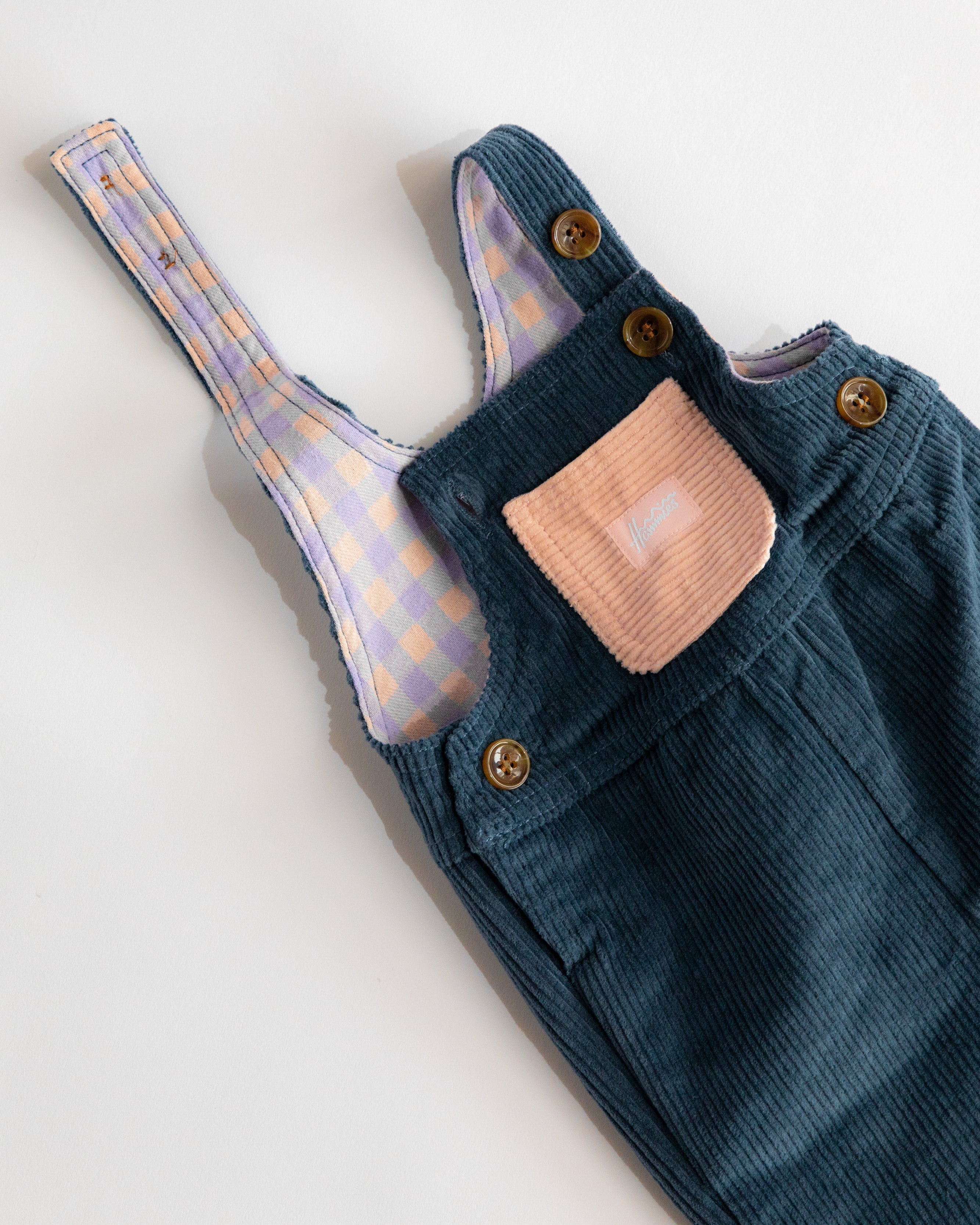 Kid's Overall (Navy/Powder Pink)