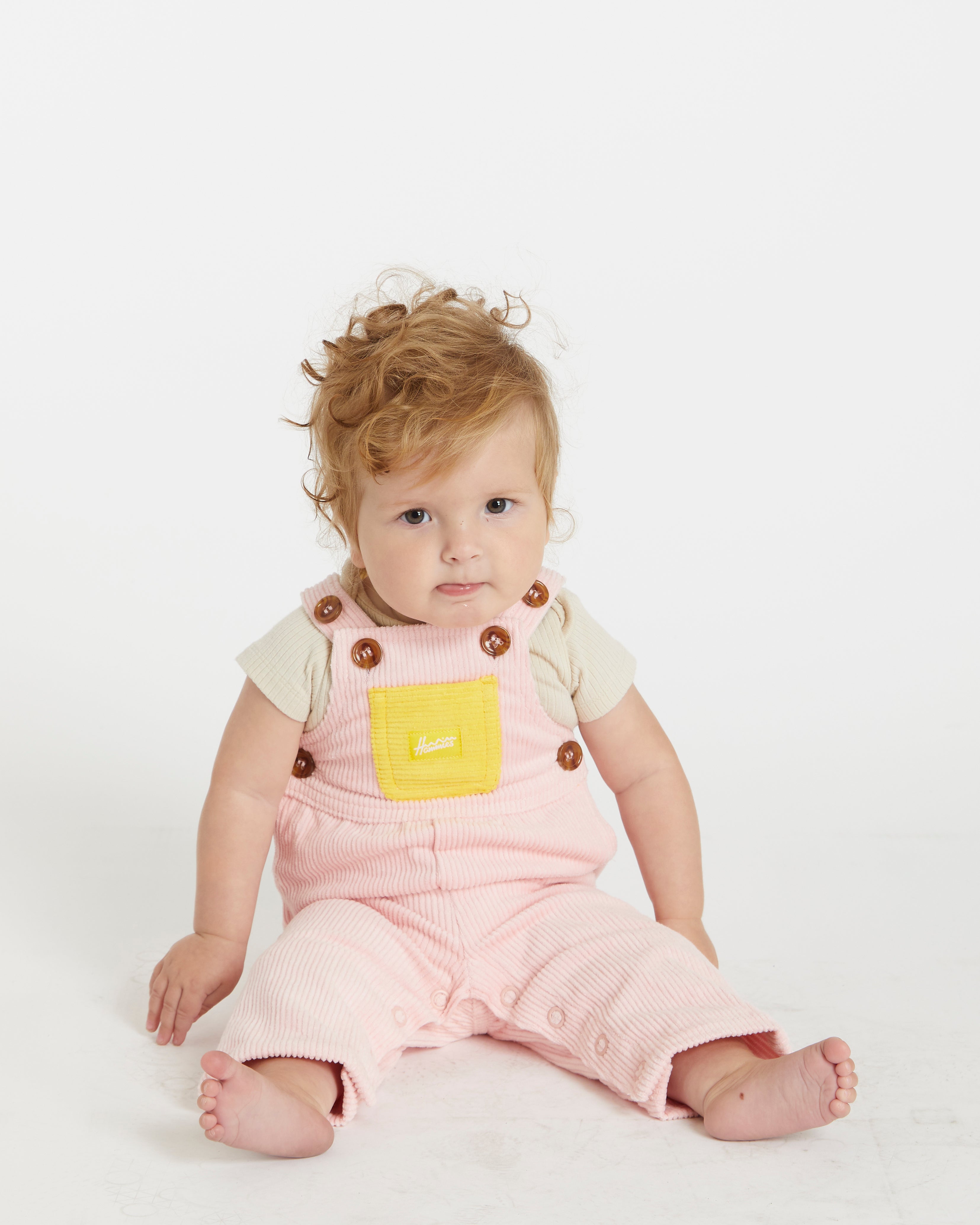 Kid's Overall (Powder Pink/Yellow)