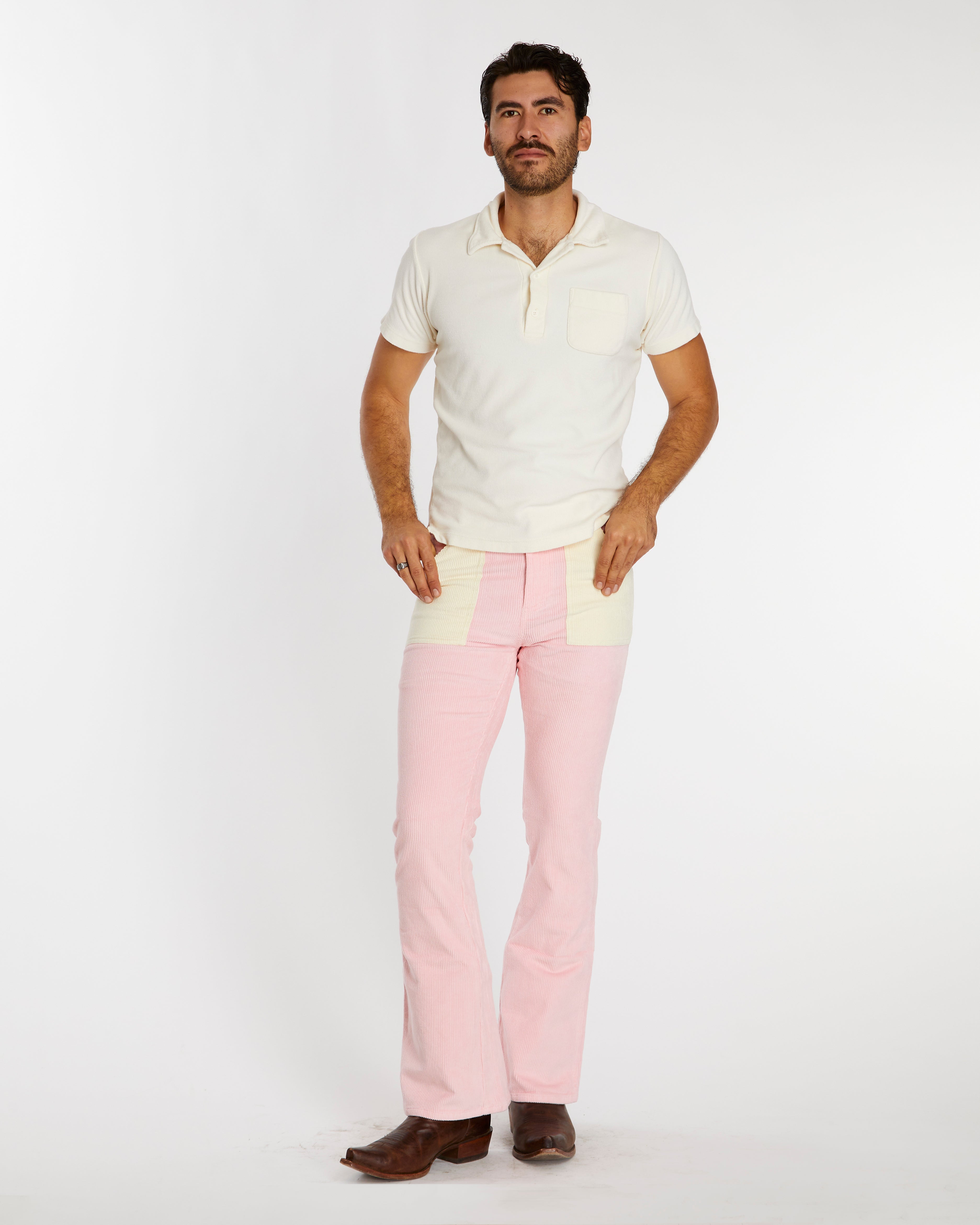 Men's Bell Bottom (Powder Pink/Cream)