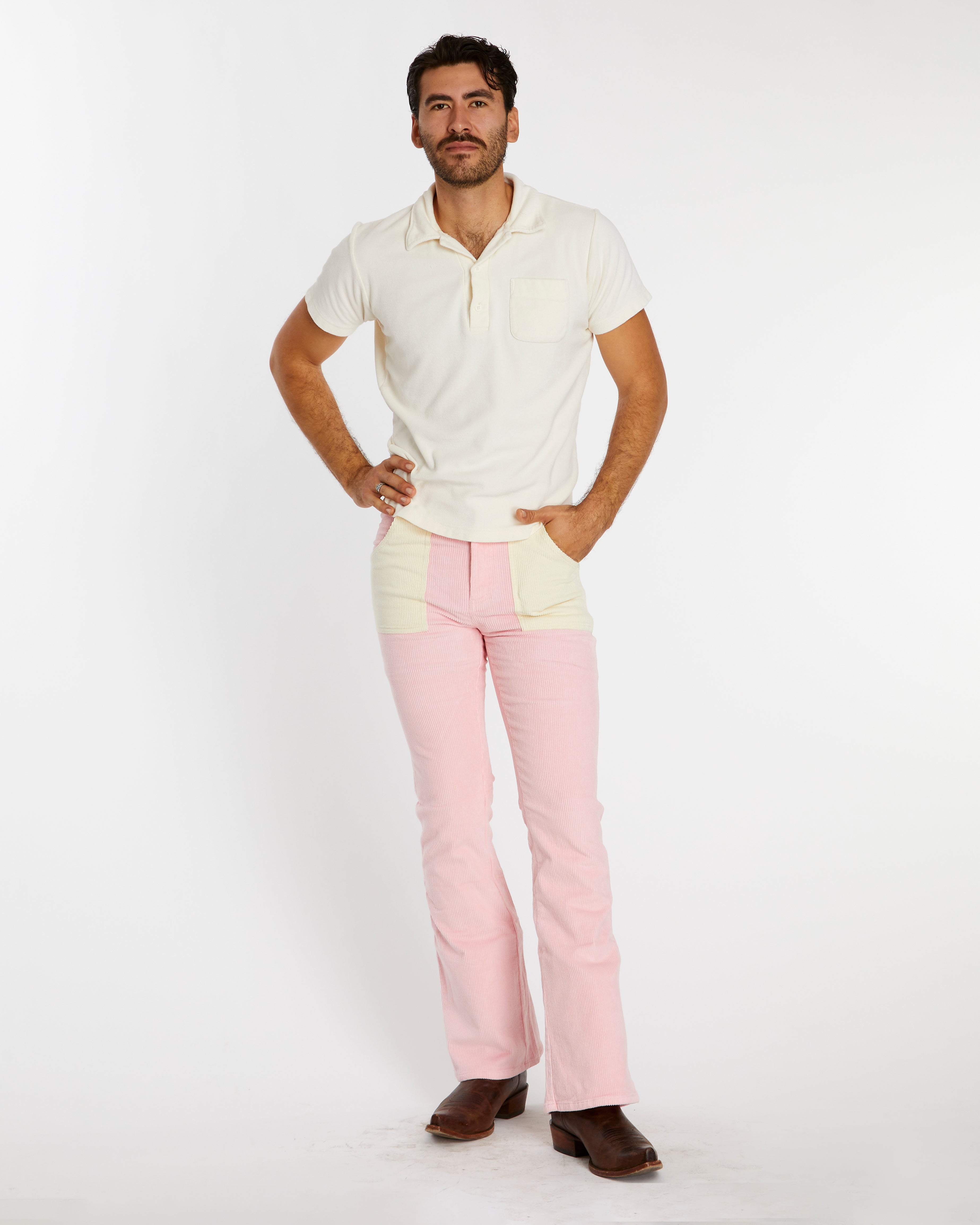 Men's Bell Bottom (Powder Pink/Cream)