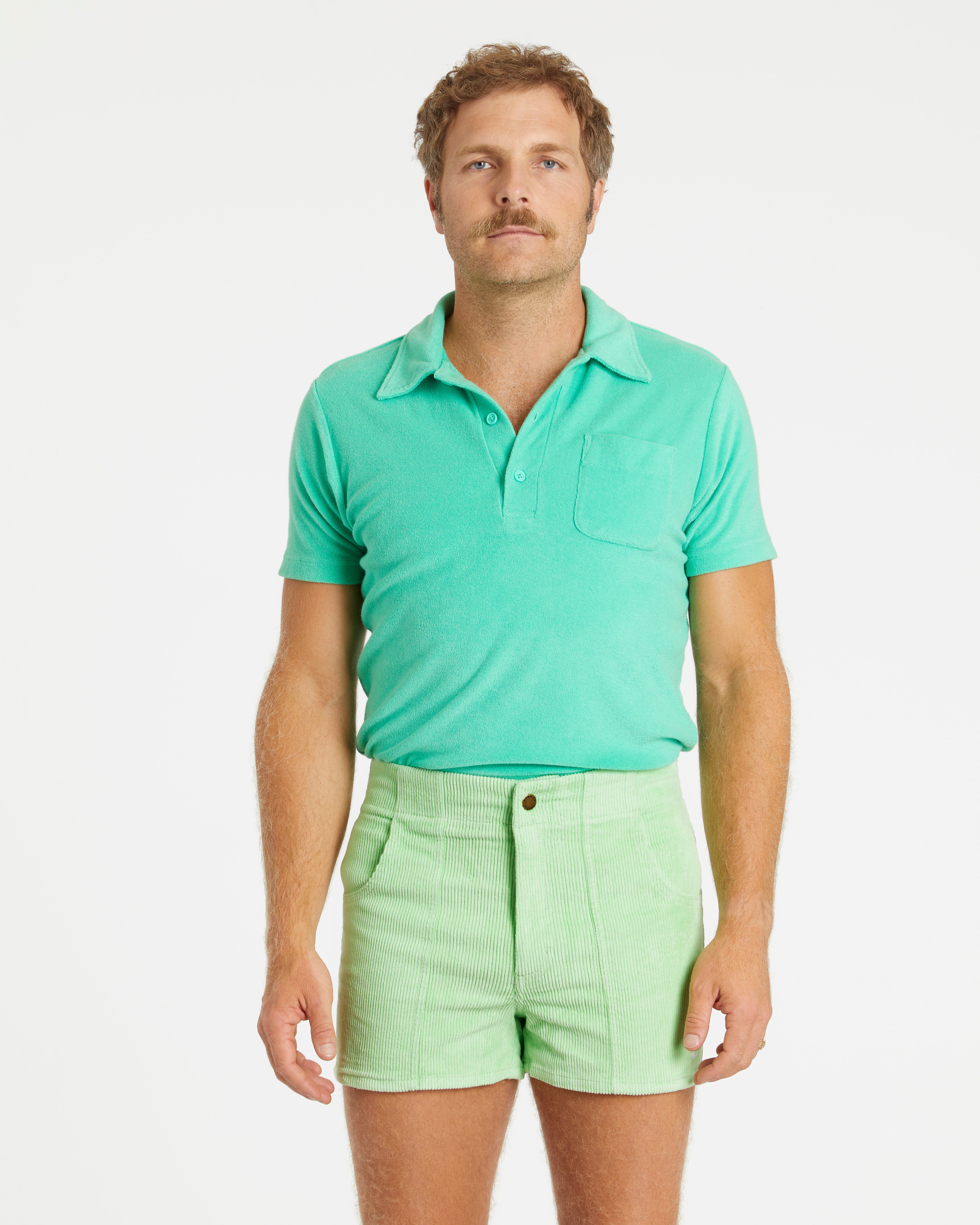 Men's Terry Polo (Mint)