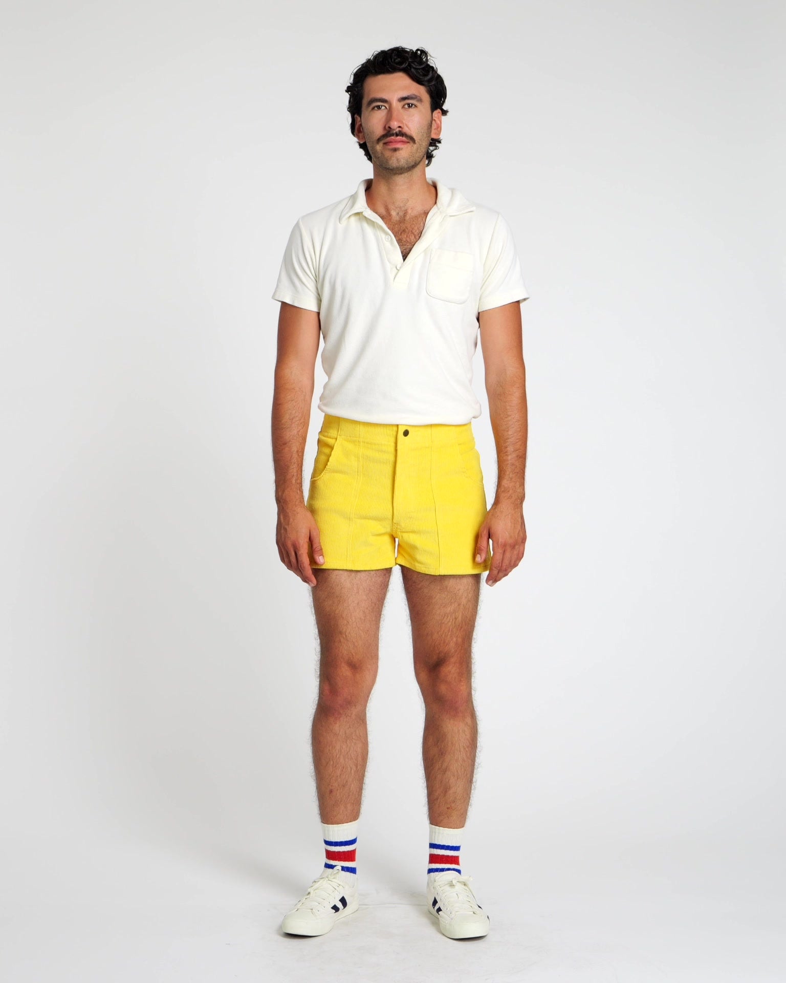 Men's yellow/cream shorts cheapest