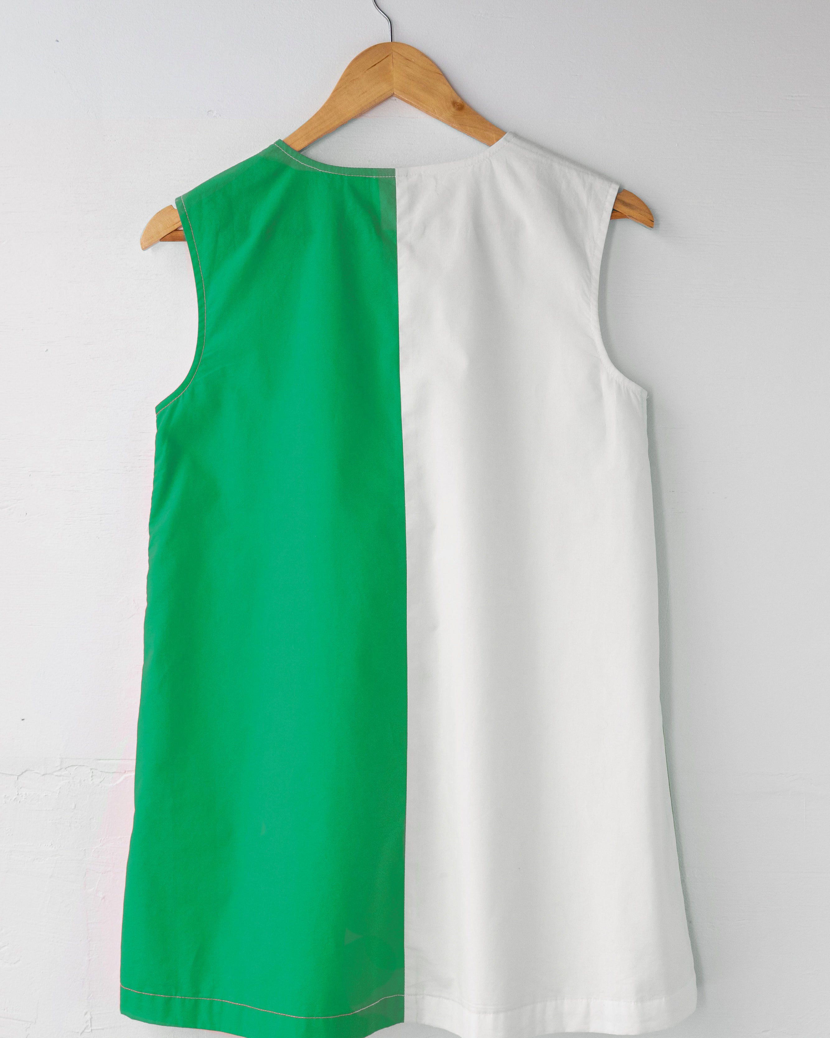 Two-Tone Smock (Green/White)