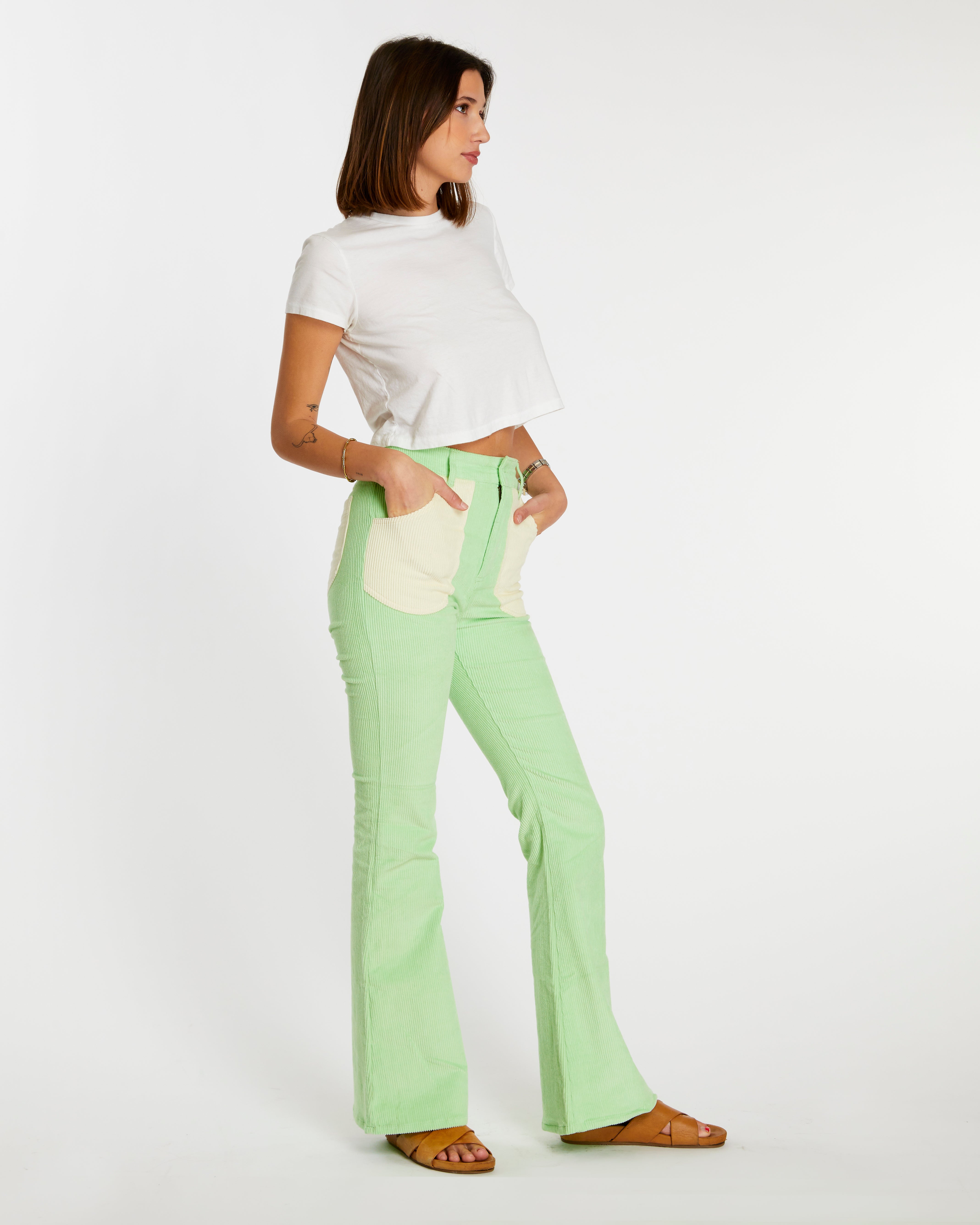 Women's Bell Bottom (Honeydew/Cream)