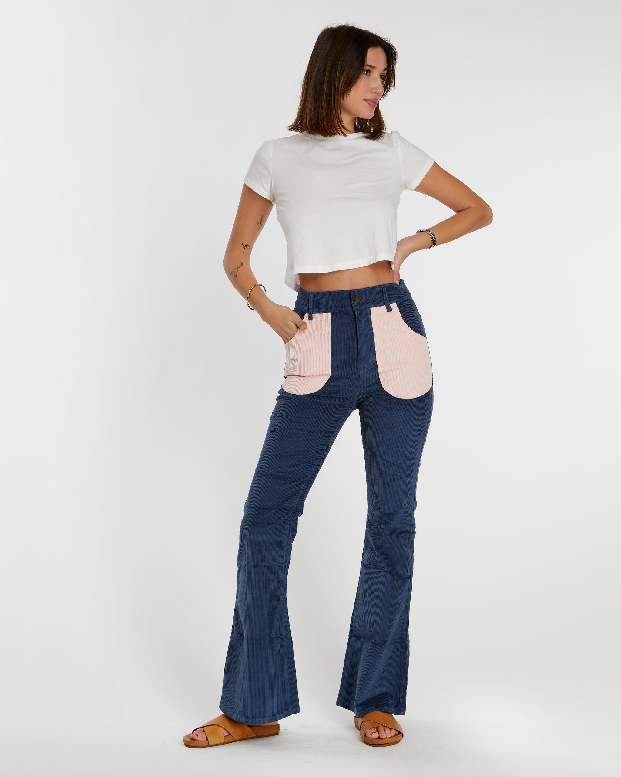 Women's Bell Bottom (Navy/Powder Pink)