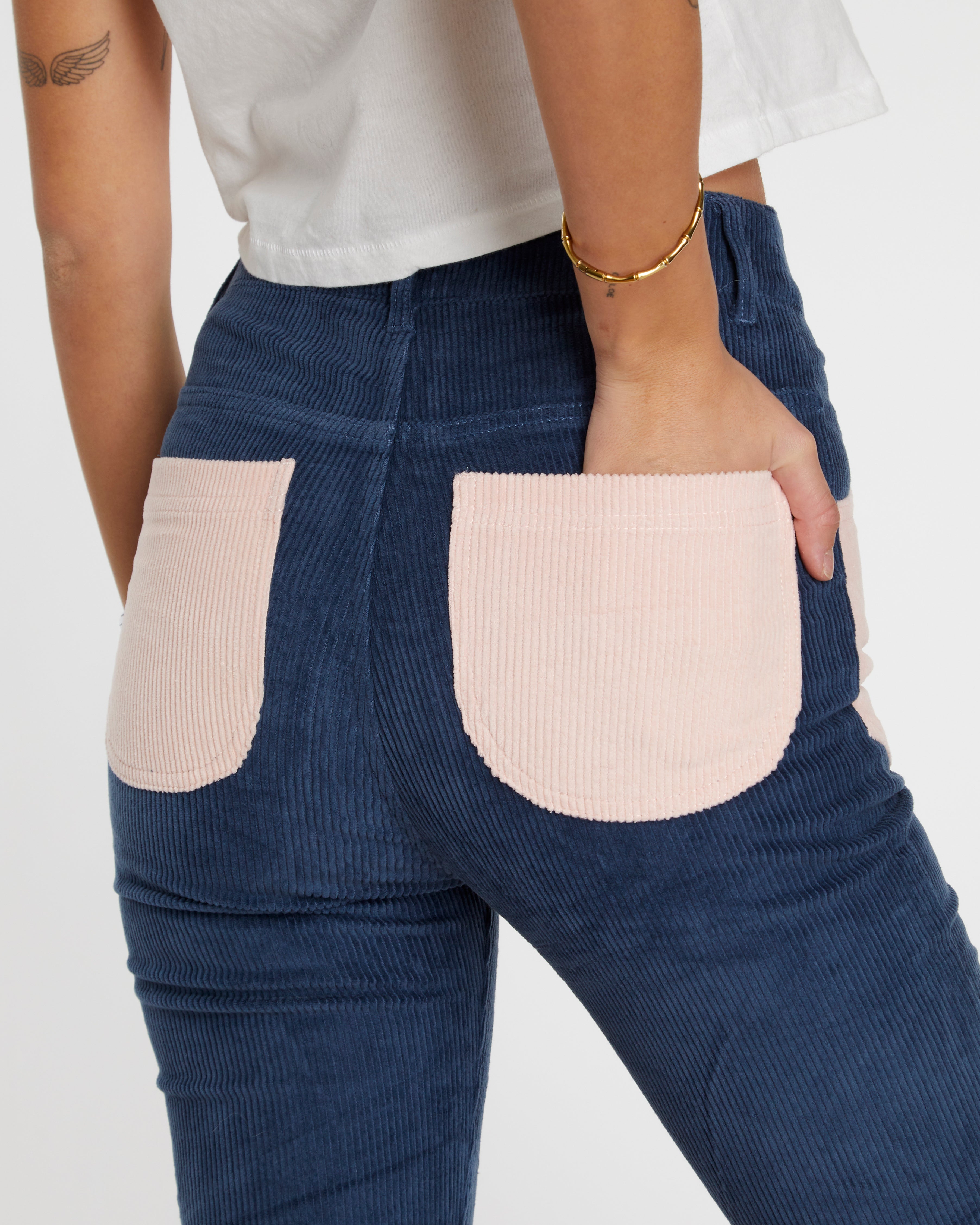 Women's Bell Bottom (Navy/Powder Pink)