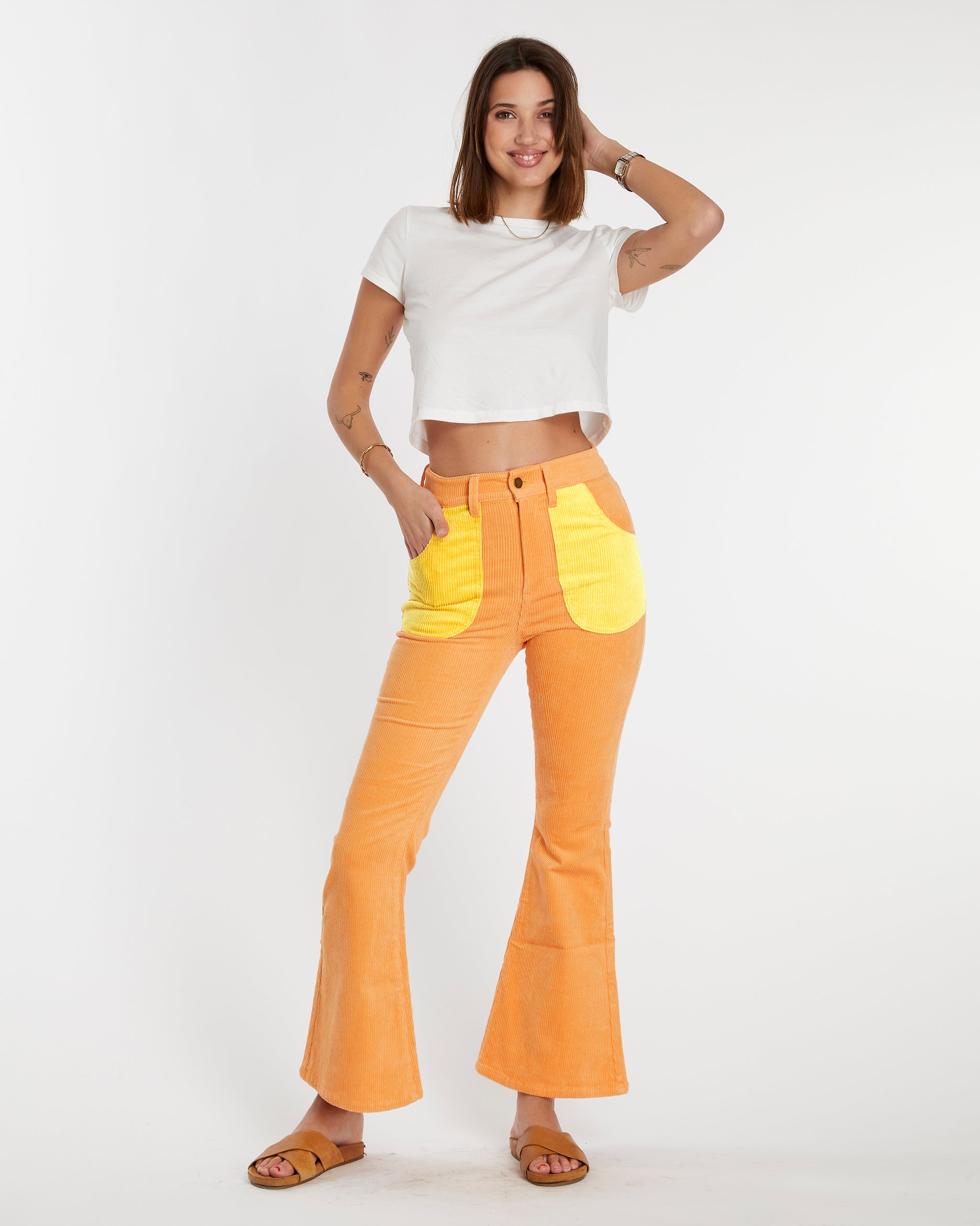 Women's Bell Bottom (Orange Poppy/Yellow)