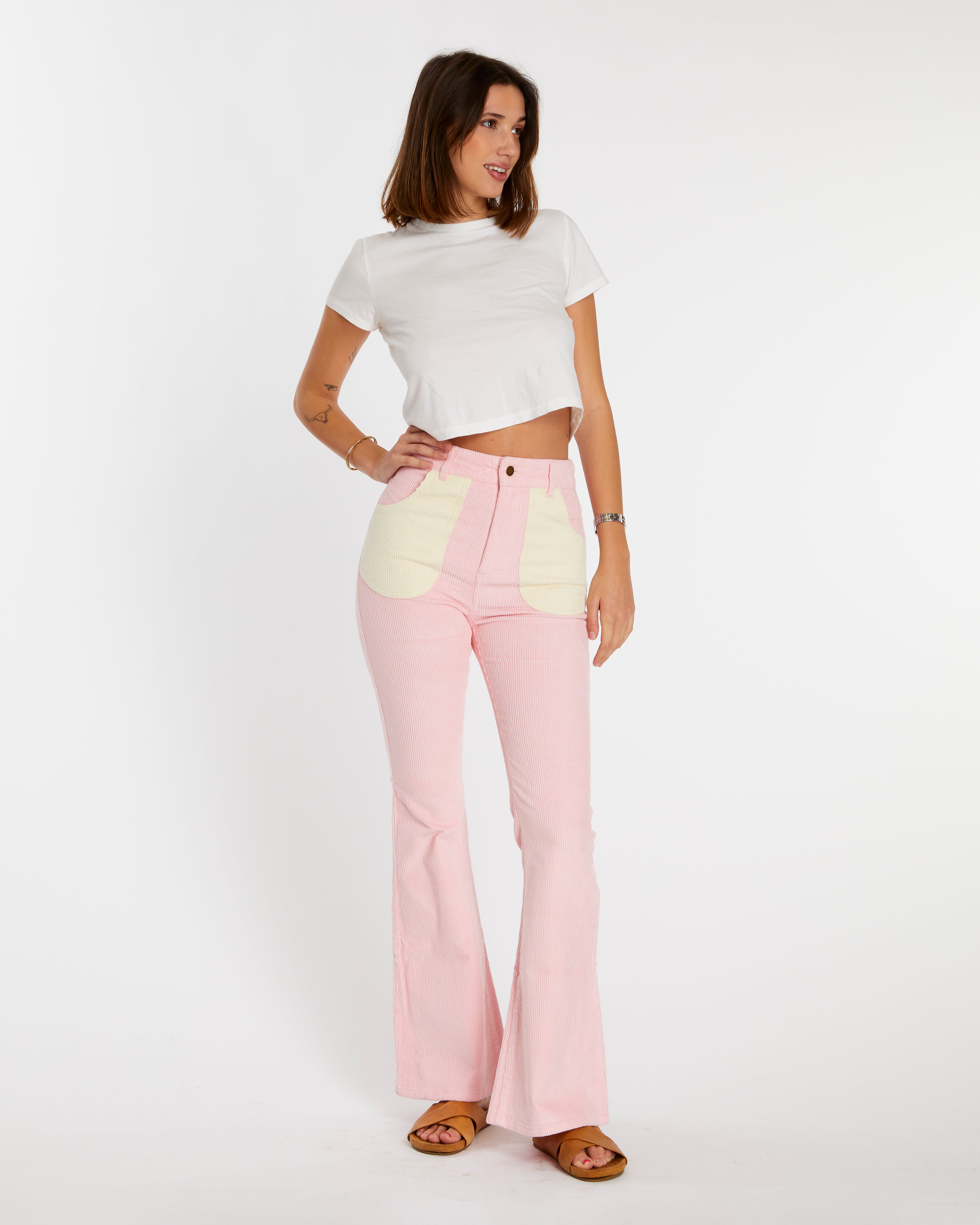 Women's Bell Bottom (Powder Pink/Cream)