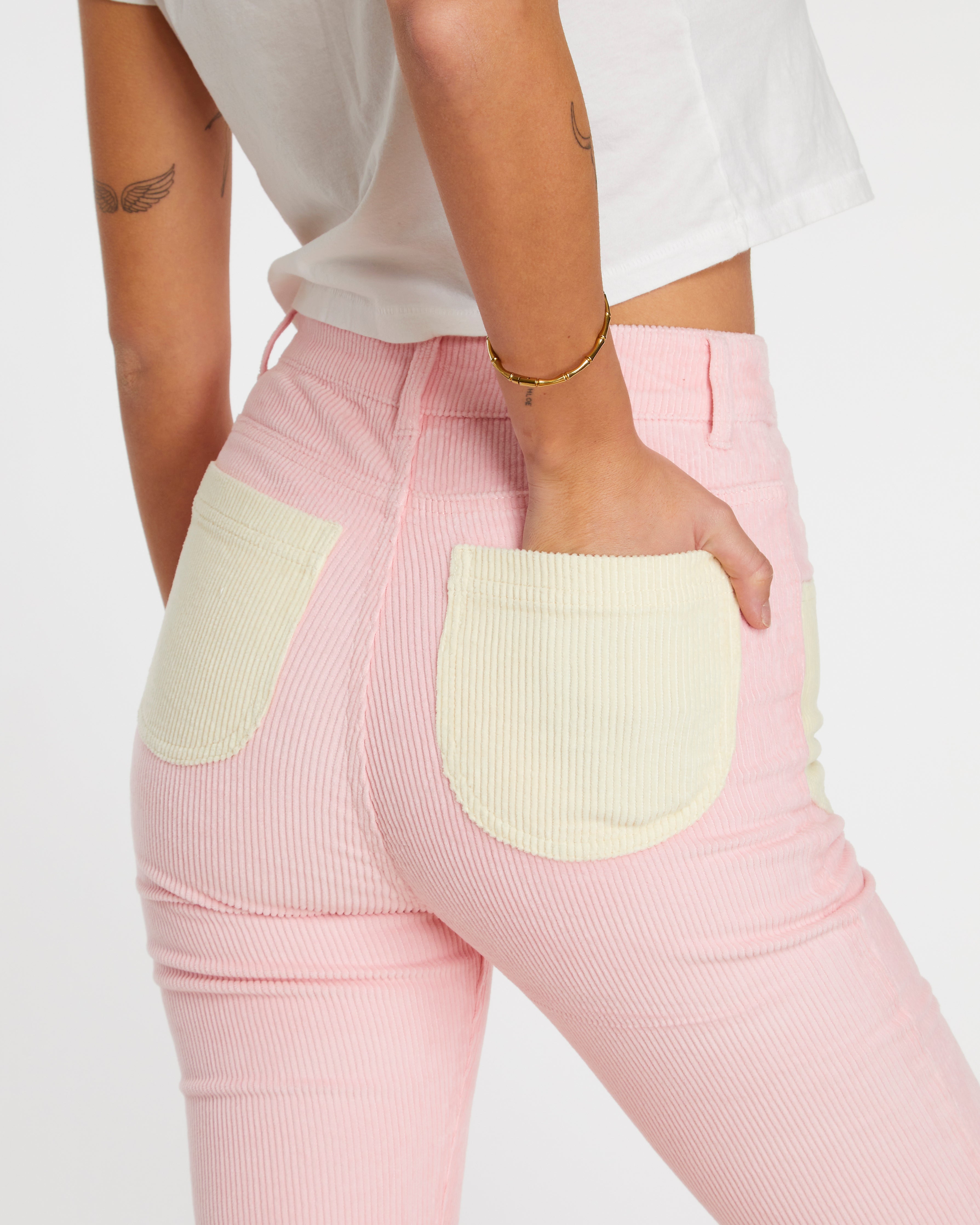 Women's Bell Bottom (Powder Pink/Cream)