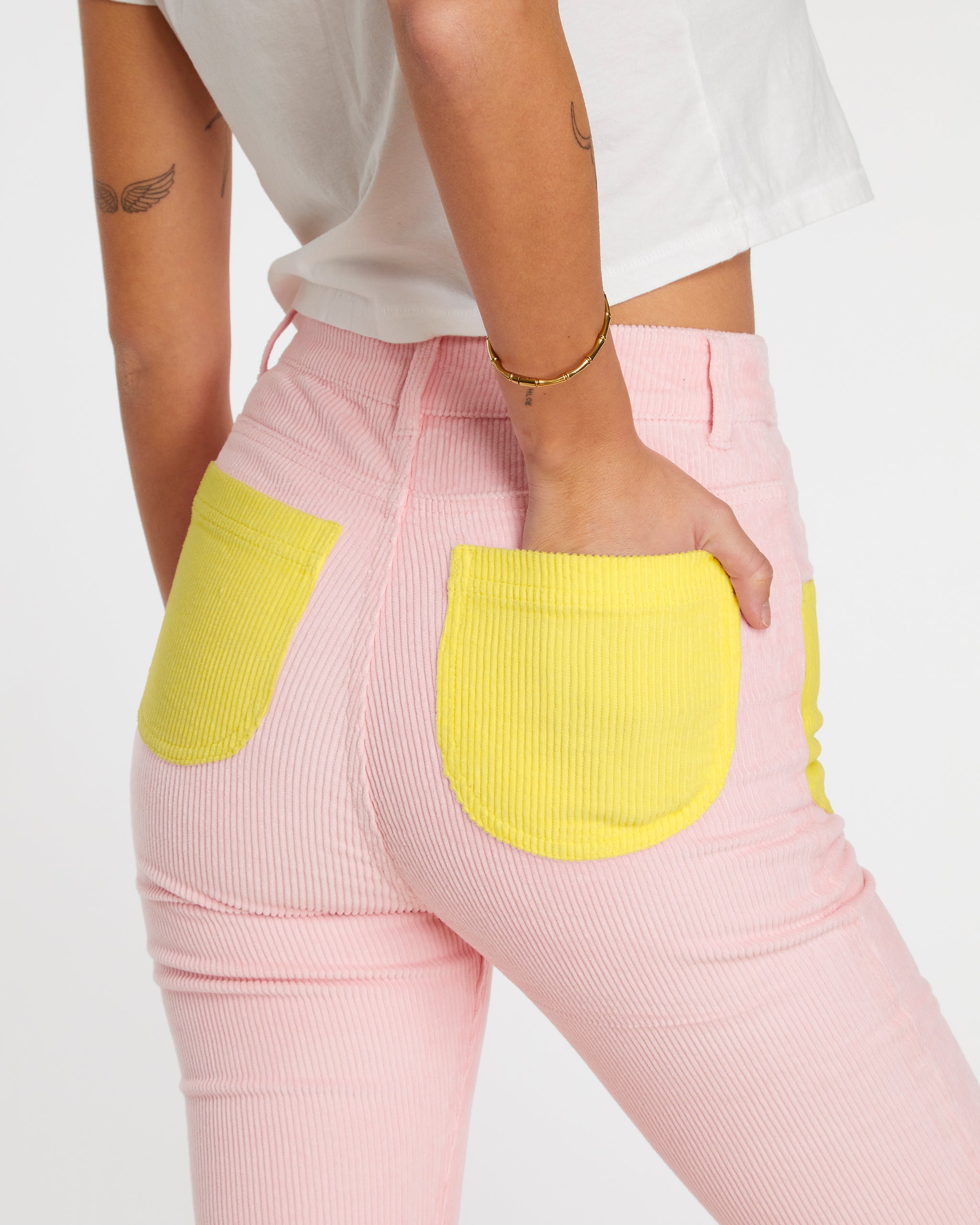 Women's Bell Bottom (Powder Pink/Yellow)