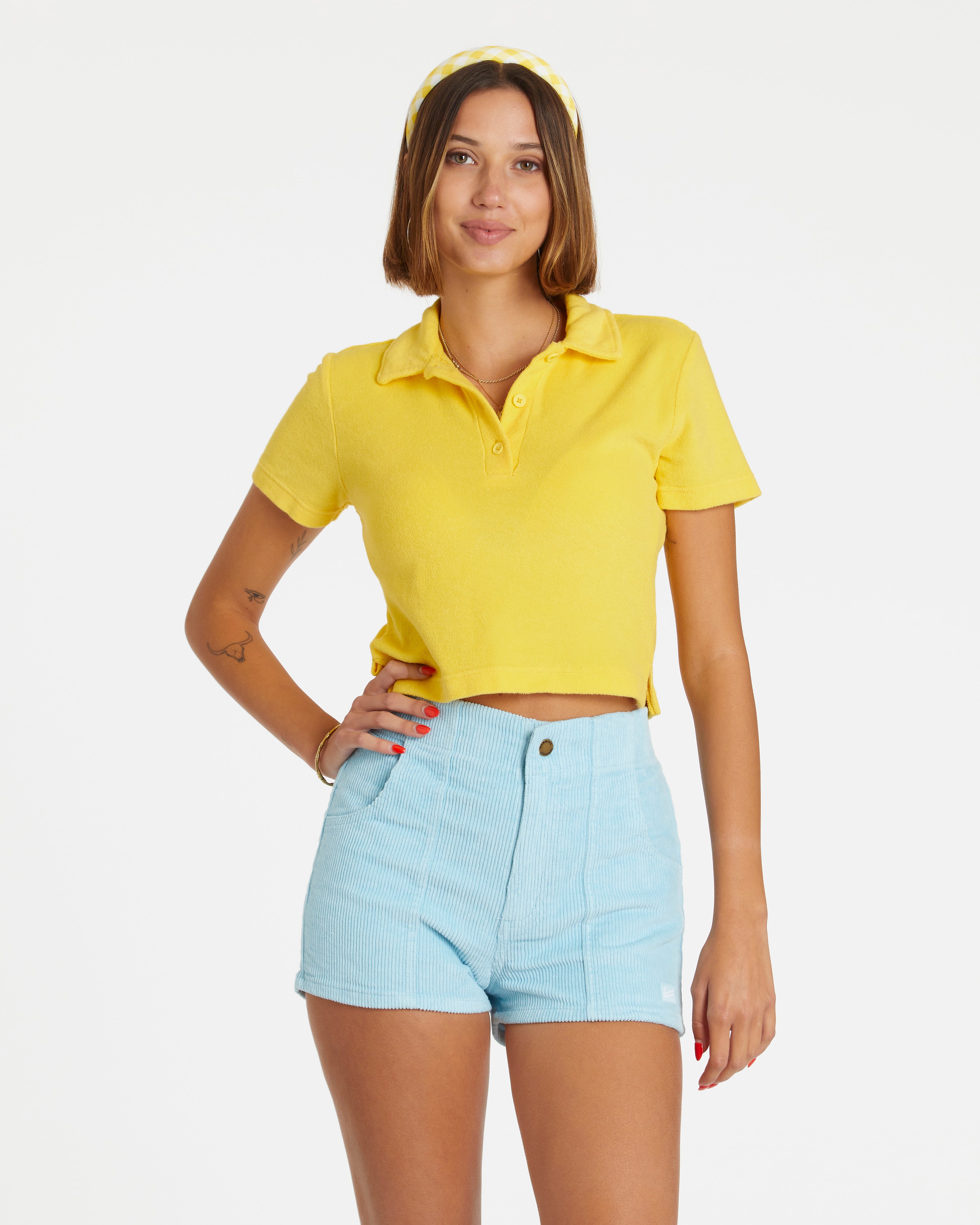 Women's Terry Polo (Yellow)