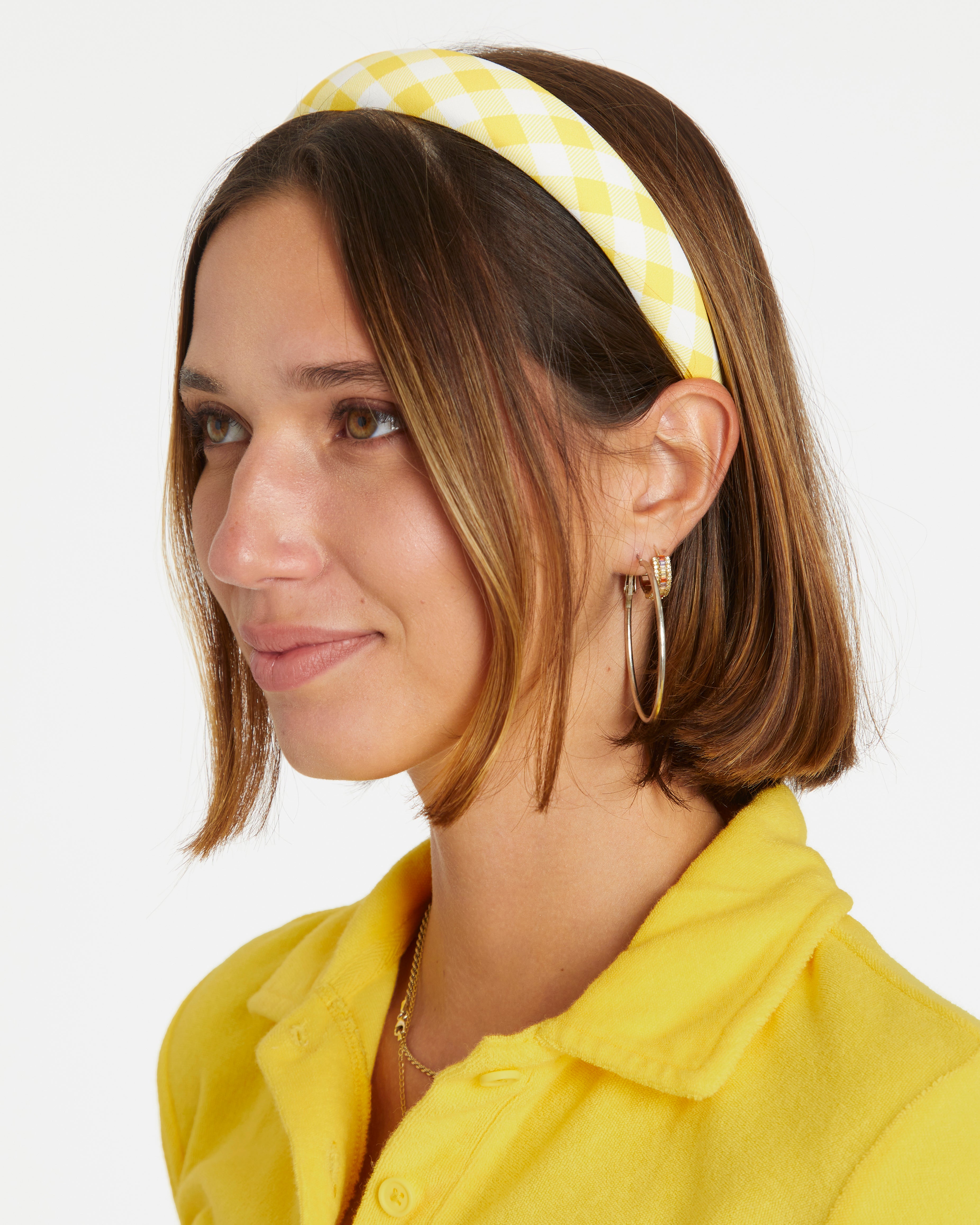 Gingham Headband (Yellow)