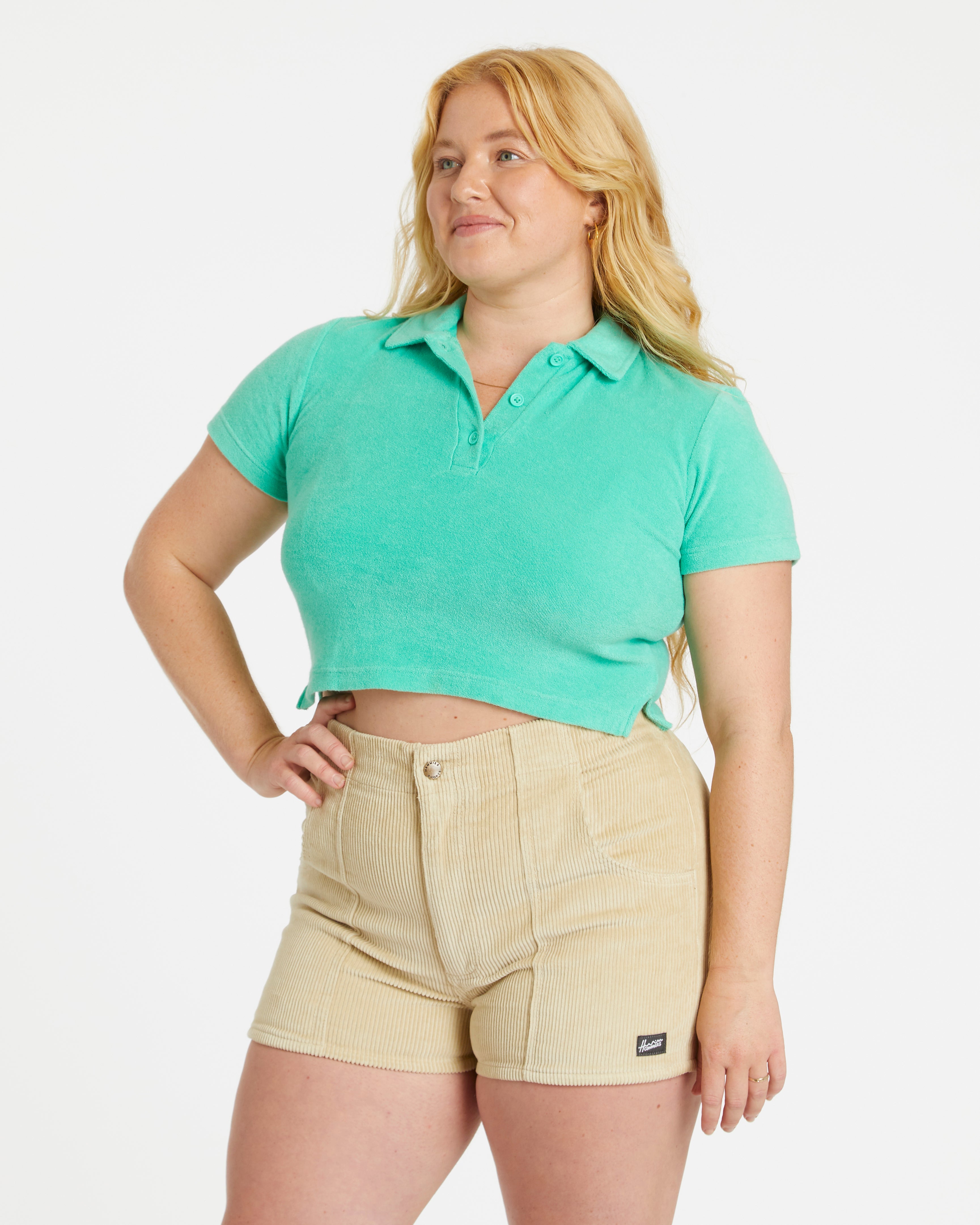 Women's Terry Polo (Mint)