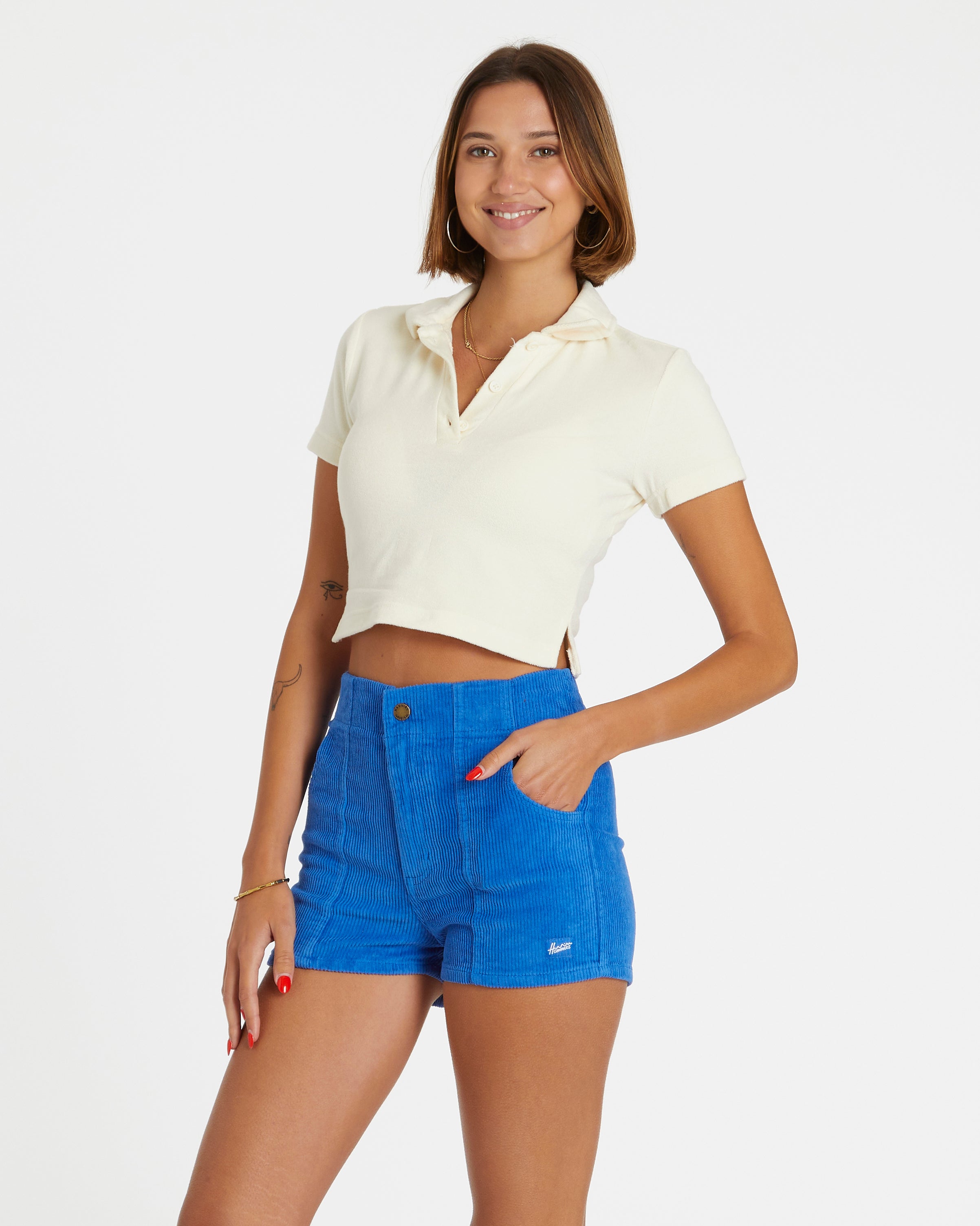 Women's Terry Polo (Cream)