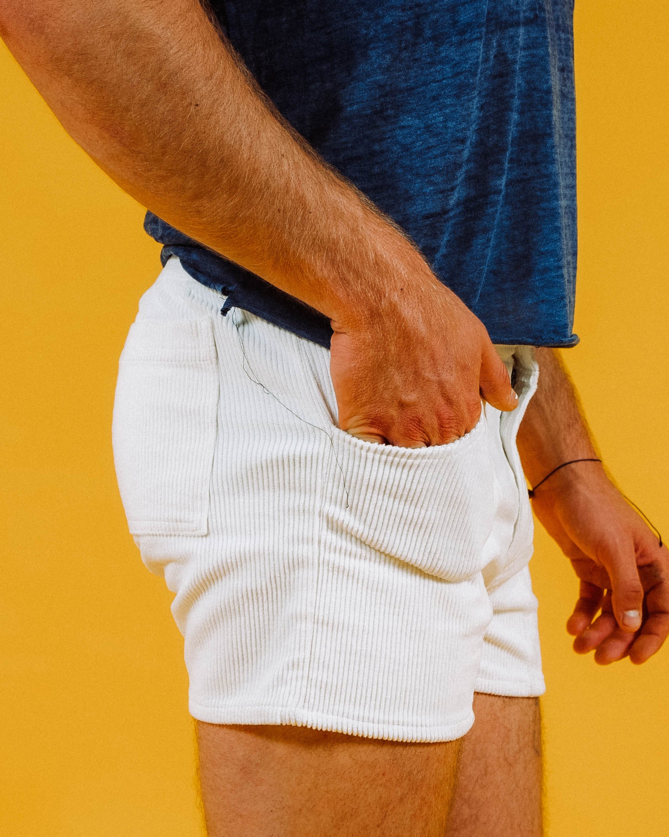 Men white short on sale pants