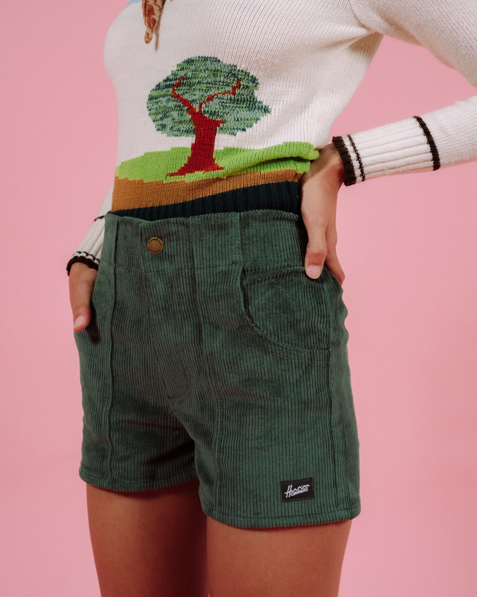 Cord store shorts womens